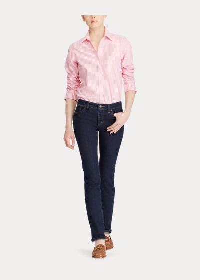 Ralph Lauren Cotton Button-Down Skjorter Dame Danmark (QHXKC5864)